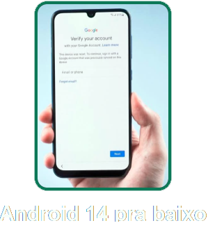 Android 14 pra baixo